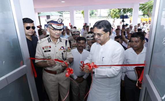 Tripura CM Dr Manik Saha opens Cyber Crime Police Station in Agartala.